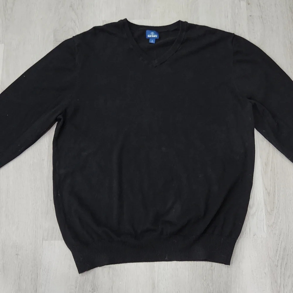 Men's Old Navy v Neck Sweater XL Black - Picture 3 of 4